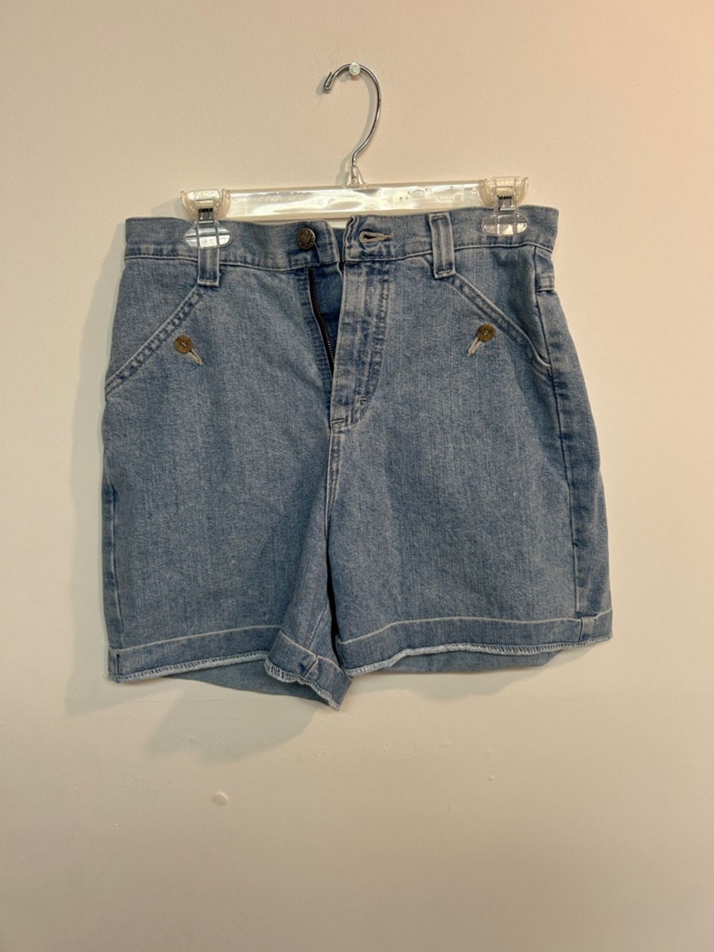 High-Rise Light Blue Women's Denim Shorts